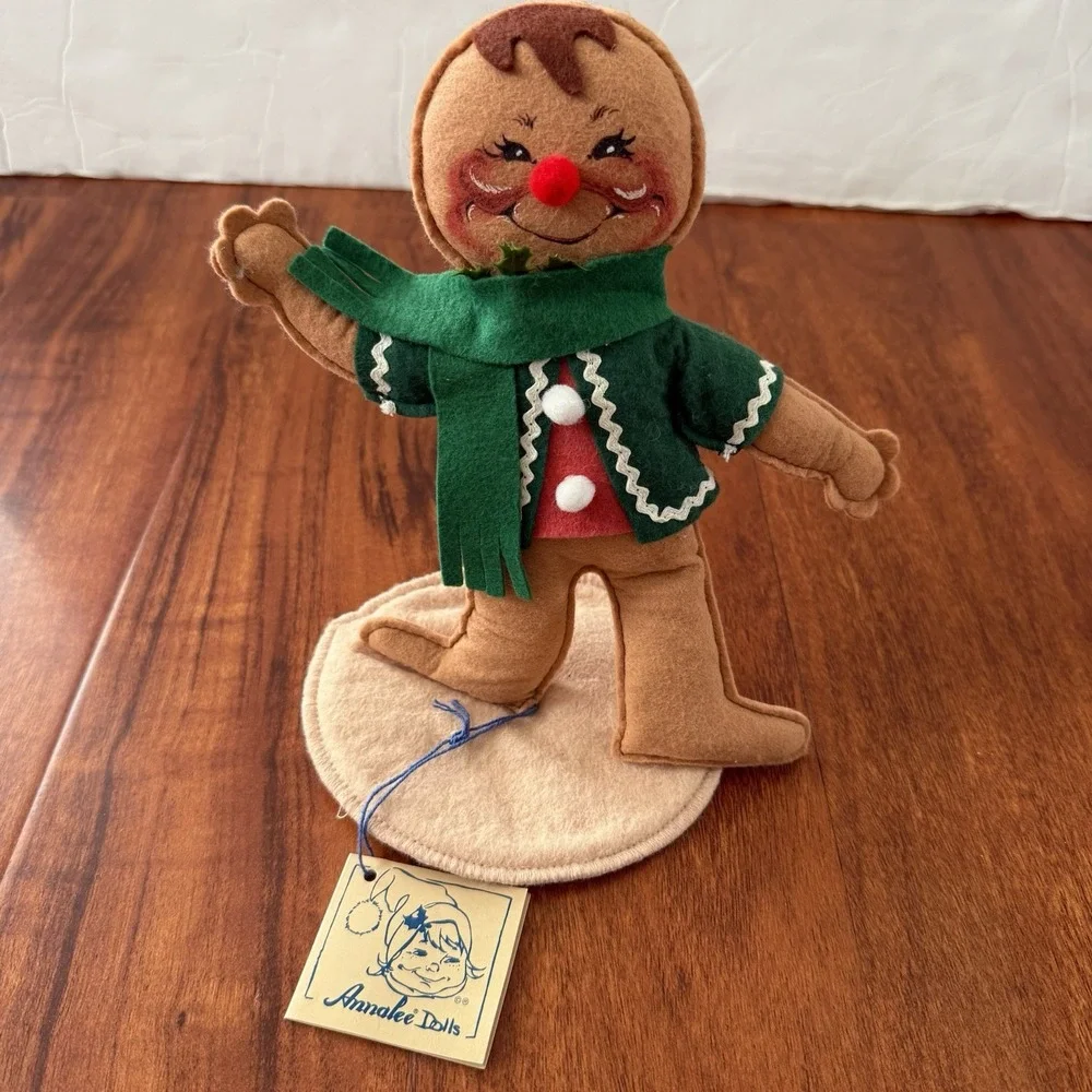 Annalee Christmas Gingerbread 9 inch Man Boy 1992 Poseable Figure USA Made Clean